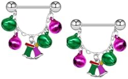14G Christmas tassels Barbell Nipple Piercing Jewelry