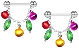 14G Christmas tassels Barbell Nipple Piercing Jewelry