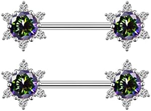 14G Rings for Women Stainless Steel Dainty CZ Daisy Flower Rings
